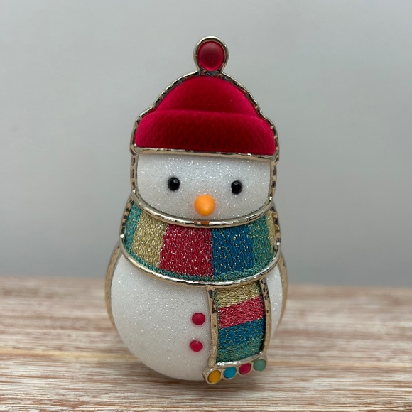 “New” Bath & Body Works Embroidered Snowman Wallflower Plug-in - Picture 1 of 5